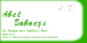 abel daboczi business card