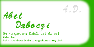 abel daboczi business card